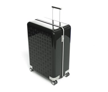 Bavul beyaz arkaplanda izole edildi 3d oluşturma