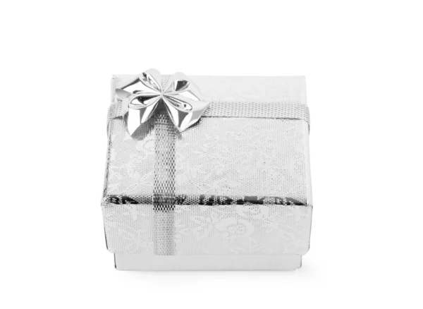 Coffret Cadeau Isolé Sur Fond Blanc — Photo