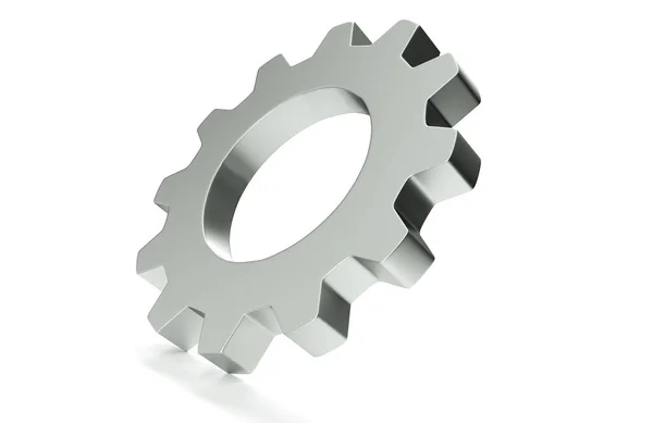 Render Gear White Background — Stock Photo, Image