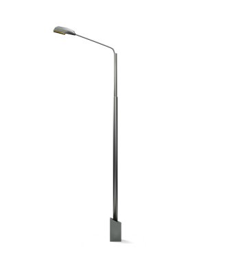 Sokak Lambası Beyaz Arkaplanda İzole Edildi 3D oluşturma