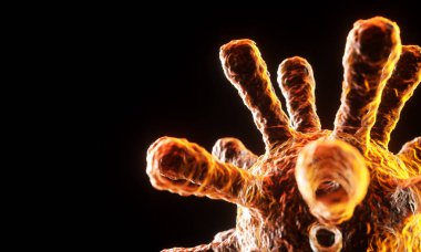 Antibakteriyel veya virüs kalkan, sağlığını korumak kavramı. 3D render