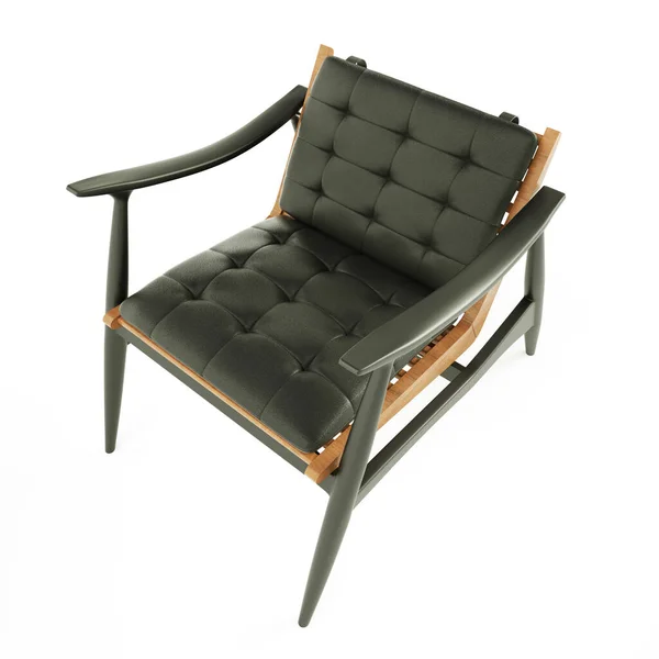 Rendering Von Modernem Stuhl Aus Isolierten Auf Weißem Hintergrund — Stockfoto