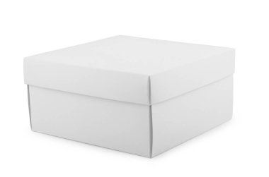 Beyaz arkaplanda izole edilmiş hediye kutusunu aç