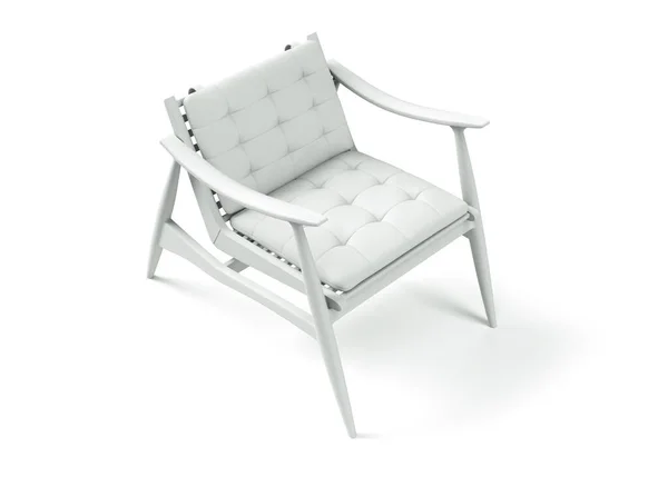 Rendu Chaise Moderne Faite Isolée Sur Fond Blanc — Photo