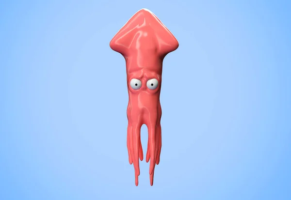 Squid Animal Aislado Renderizado — Foto de Stock