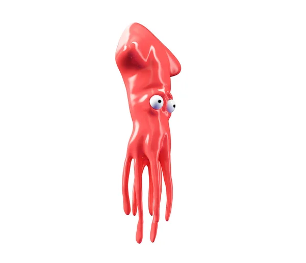 Squid Animal Isolated Rendering — Stock Photo, Image