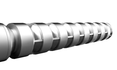İzole edilmiş bir arkaplanda sona eren boru - 3B biçimlendirici