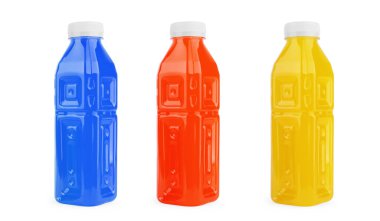 Beyaz arkaplanda izole edilmiş bir bardakta mango suyu sıçraması