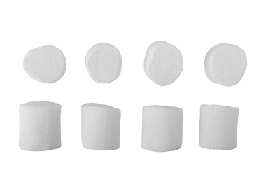 Uçan şekerlemeler, beyaz arka planda izole edilmiş.