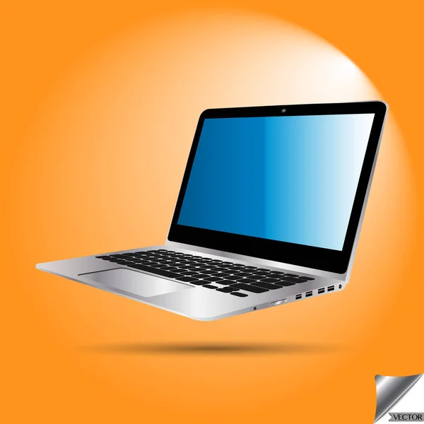 Laptop notebook orbit view — Stock Vector