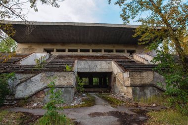 Pripyat eğlence parkı. Dışlama Çernobil bölgesi hayalet şehir