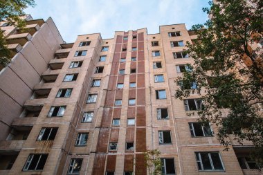 Hayalet kasaba Pripyat Chornobyl bölge terk edilmiş binaların