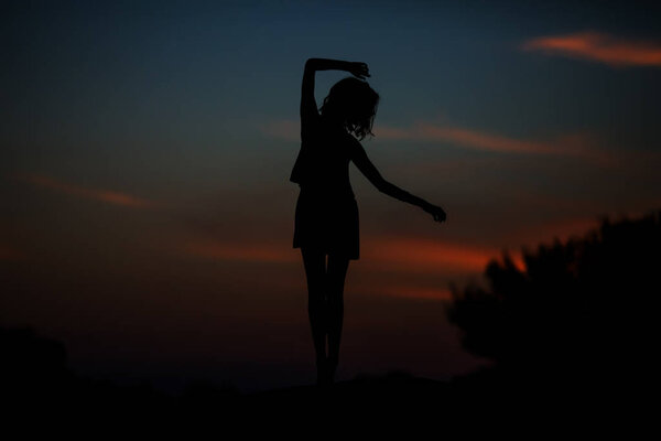 Silhouette woman portrait, concept of unknown anonymous unnamed etc.