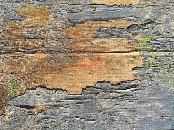 Alte Holz lackiert blau rustikalen Hintergrund, Draufsicht — Stockfoto