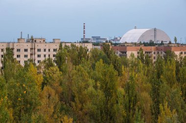 Hayalet kasaba Pripyat Chornobyl bölge terk edilmiş binaların