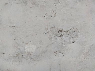 Gri Beton desenli eski duvar arkaplanı. Boyası, çizikleri ve çatlakları var.