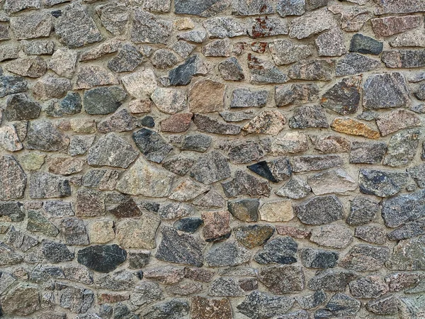 Background Large Stones Wall Texture Different Colors Stones — Stock Photo, Image