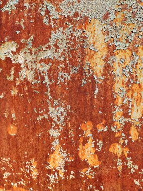 Paslı metal panel, paslanmış grunge metal arkaplan dokusu