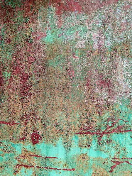 Corroded Metal Background Rusted White Painted Metal Wall Rusty Metal — Stock Photo, Image