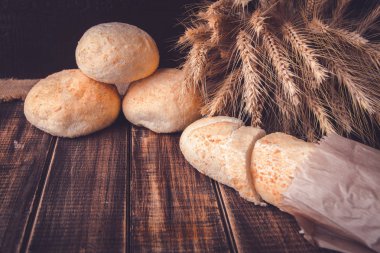 Farklı tür bir rustik taze pişmiş ekmek