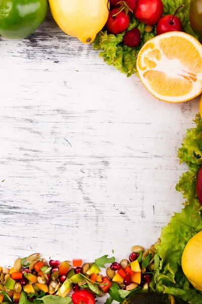 Meyve ve sebze çerçeve. Uzay kopyalayın. Vejetaryen. Açık gıda.