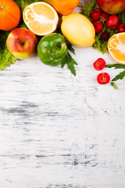 Meyve ve sebze çerçeve. Uzay kopyalayın. Vejetaryen. Açık gıda.