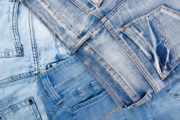 Jean background. Denim blue jean texture. Concept for fashion. Copy space. Frame . — Stock Photo, Image