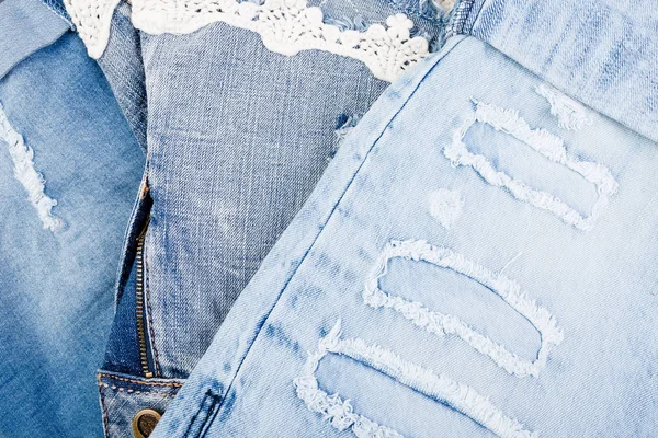 Jean fond. Texture jean bleu denim . — Photo
