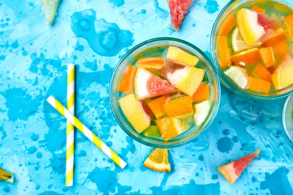 Healthy Detox citrus water or lemonade. — Stock Photo, Image