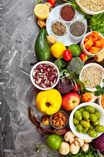 Proteção Vírus Comida Coronavírus Conceito Imunidade Conjunto Alimentos Orgânicos Dieta — Fotografia de Stock