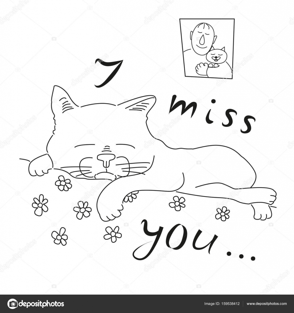 Gatto sdraiato sul divano Immagine in bianco e nero linea arte vettoriale — Vettoriali di nayasha fantail