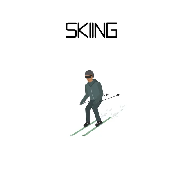 Esqui. desporto extremo — Vetor de Stock