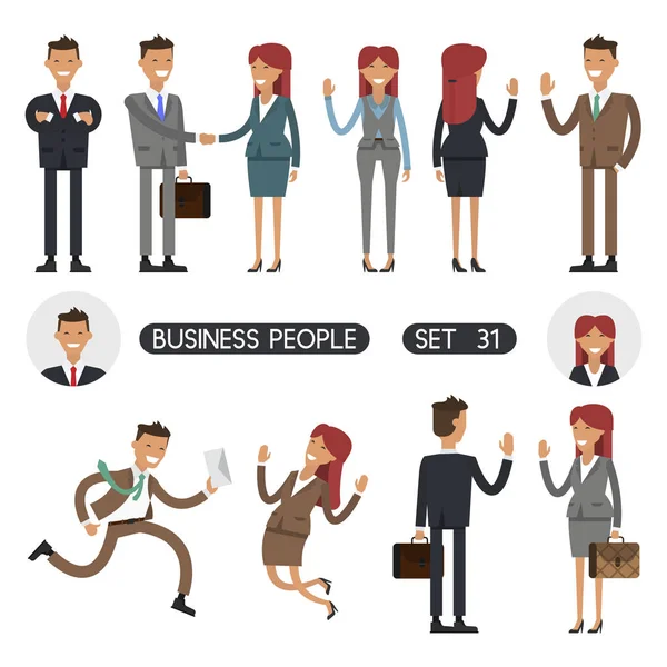 Business people set 31. — Stock Vector