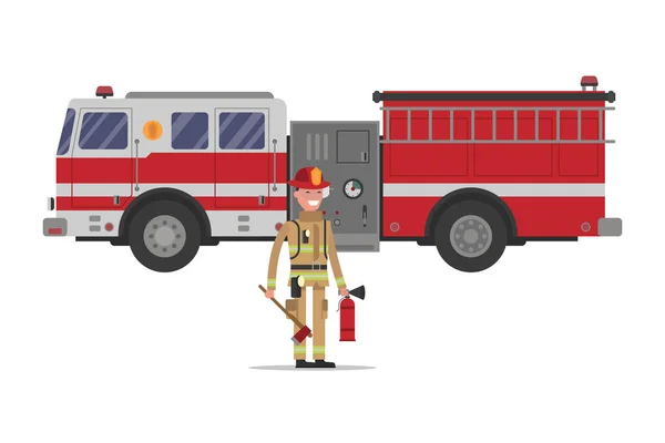 Пожежник на передачі — стоковий вектор