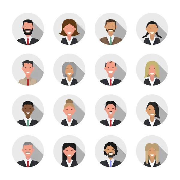 Iconos de gente. Gente de negocios conjunto — Archivo Imágenes Vectoriales