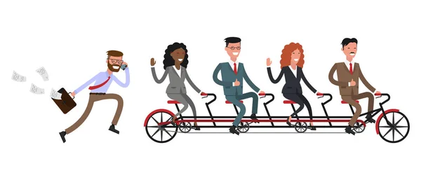 Takım çalışması. Bisiklet tandem binme.