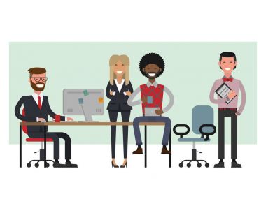 ofiste çalışan sahneler