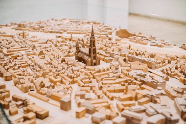 Almanya 'daki Ulmer Muenster' ın ölçekli modeli