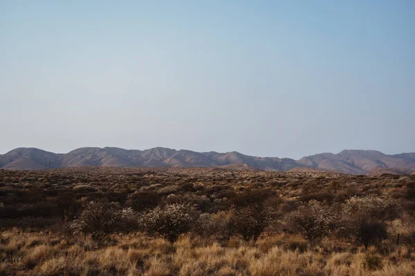 Panoramafoto van woestijnlandschap in Namibië — Stockfoto