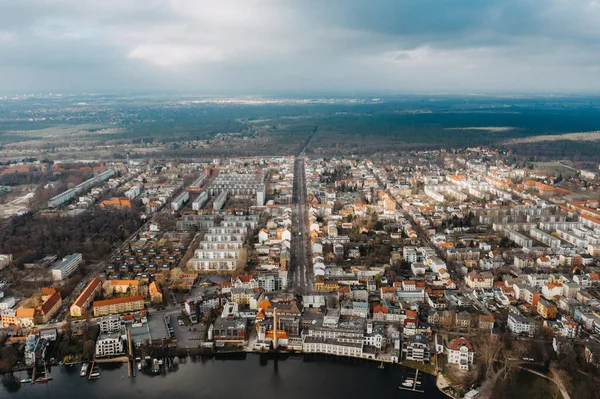 Luchtfoto van Friedrichshagen, Kopenick in Berlijn Duitsland — Stockfoto
