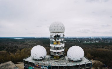Teufelsberg Berlin, Almanya 'nın hava manzaralı fotoğrafı