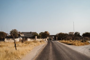 Afrika, Namibya 'daki Etosha Milli Parkı' na giriş