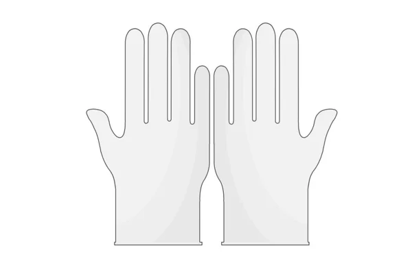 Стерильная белая перчатка в руке перед операцией — стоковое фото
