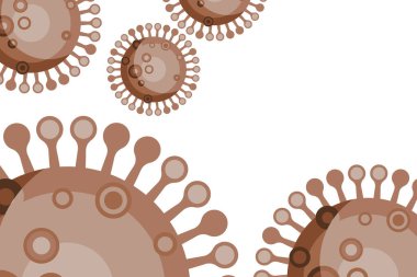 Beyaz arkaplanda izole edilmiş virüs veya bakteri