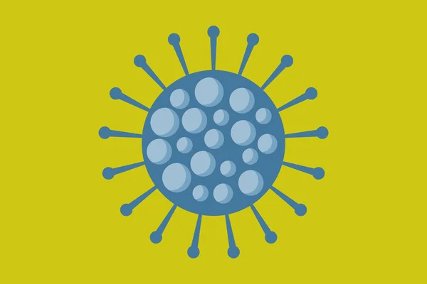 Virus ou bactéries isolés sur fond jaune — Photo