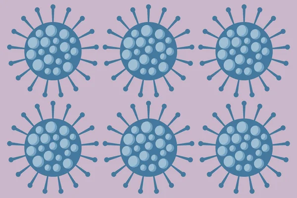 Mikroskopische Ansicht eines infektiösen Virus. Medizinische 2D-Illustration — Stockfoto
