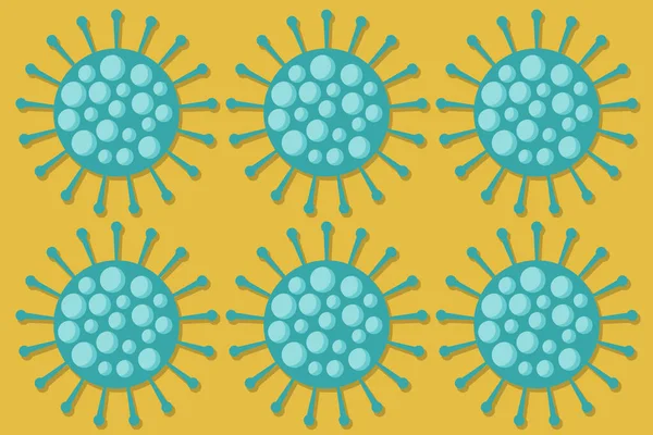 Virus or bacteria isolated on yellow background — Stock Photo, Image