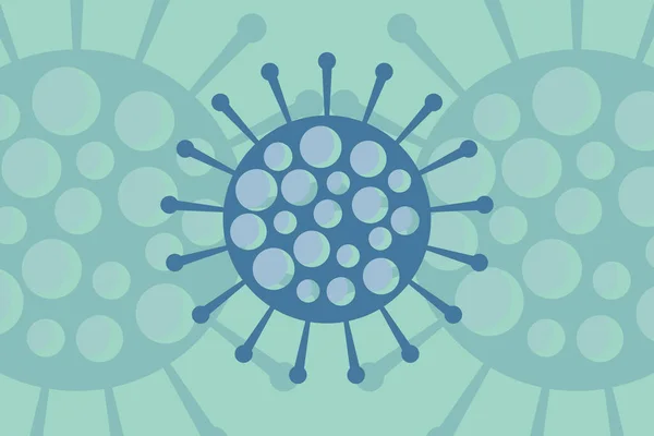 Vista microscopica di un virus infettivo. Illustrazione medica 2D — Foto Stock