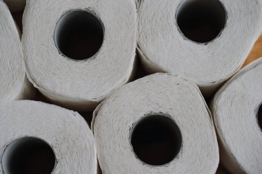 Makro görünüm tuvalet kağıdı rulosunu kapat