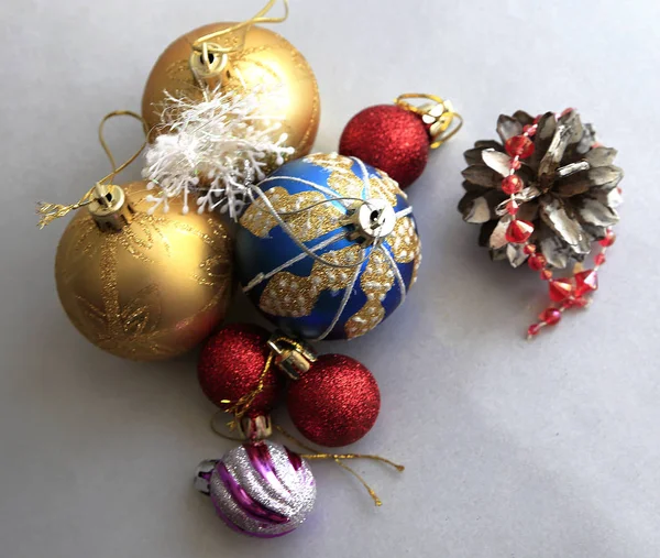 Decoratie Items Voor Kerstmis Nieuwjaar Vakantie Foto Voor Micro Stoc — Stockfoto